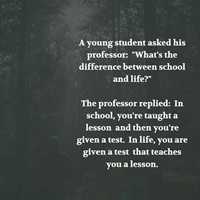 Difference between school and life